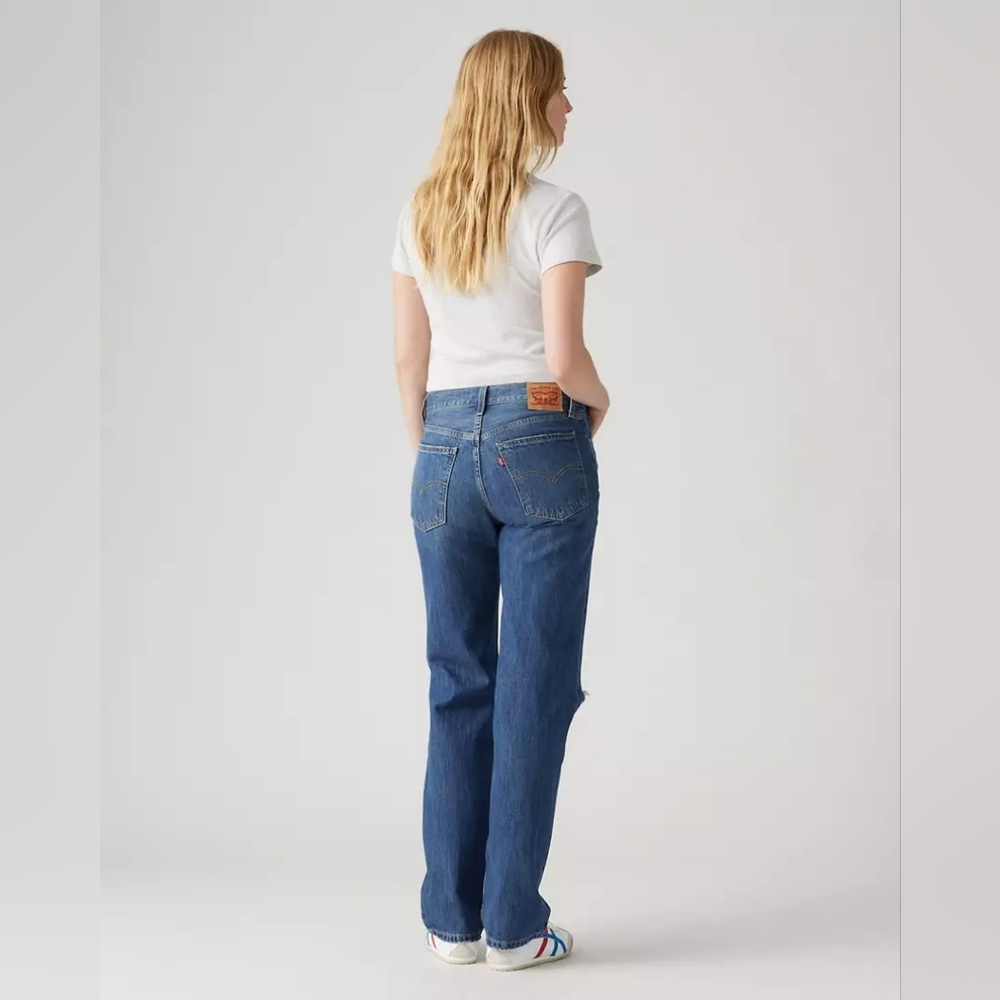 Levi's Distressed Blue Flare Jeans - Picture 3 of 10